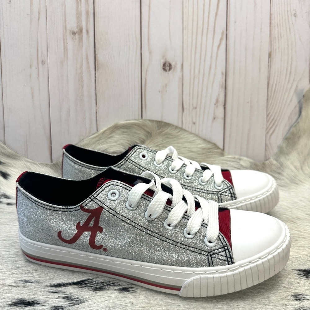 FOCO “ALABAMA” NCAA COLLEGE TEAM LOGO FASHION LOW TOP SNEAKERS Size 8
